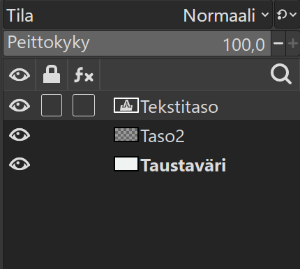 Kuva tasotyökalualueesta