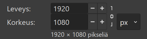 Kuva kuvakoon muokkauspainikkeista